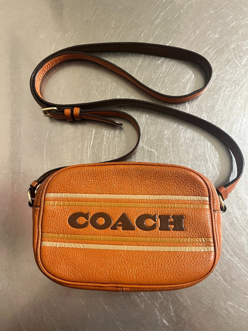 COACH Mini Orange/Canyon Jamie Camera Bag Shoulder Bag.